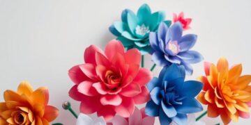Bunte Papierblumen basteln
