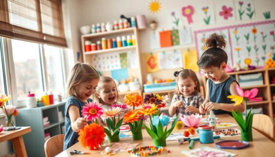 Kreative Bastelideen Frühling Kinder
