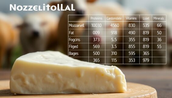 Nährstoffprofil von Mozzarella Nährstoffprofil von Mozzarella