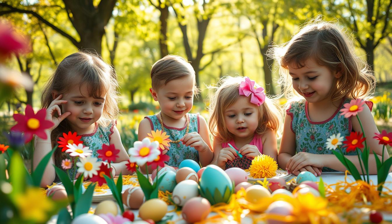 basteln mit kindern frühling einfach