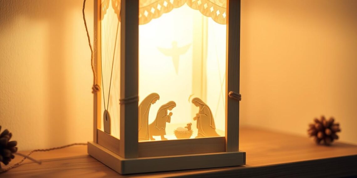 einfache laterne basteln krippe