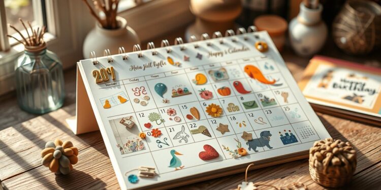 geburtstagskalender basteln