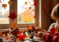 herbst basteln kinder fenster
