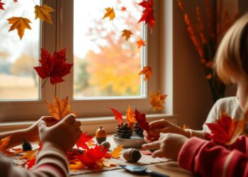 herbst basteln kinder fenster