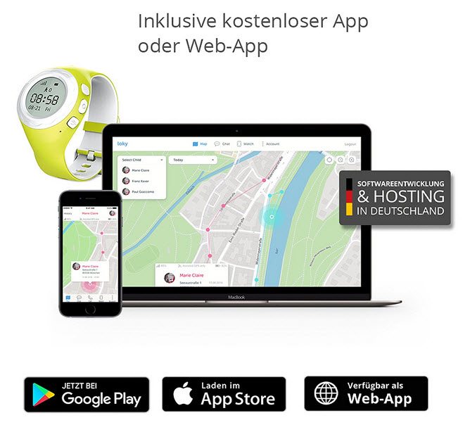 Lokato Kinderuhr mit GPS Tracker und App zur Kinderortung (Amazon)