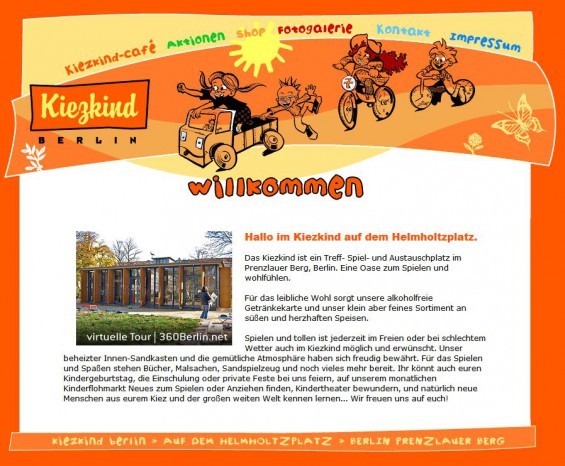 Das Kiezkind ist ein Treff- Spiel- und Austauschplatz im Prenzlauer Berg, Berlin. Eine Oase zum Spielen und wohlfühlen. (www.mein-kiezkind.de)